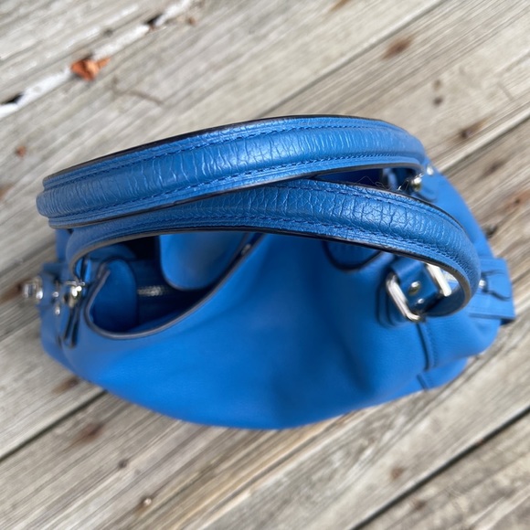 Coach Bags Coach Edie Shoulder Bag 3 Pebbled Leather Purse Blue